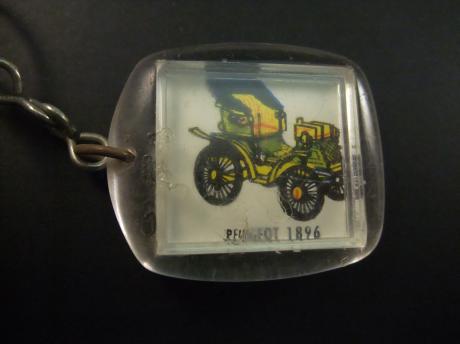Peugeot 1896 oldtimer auto sleutelhanger